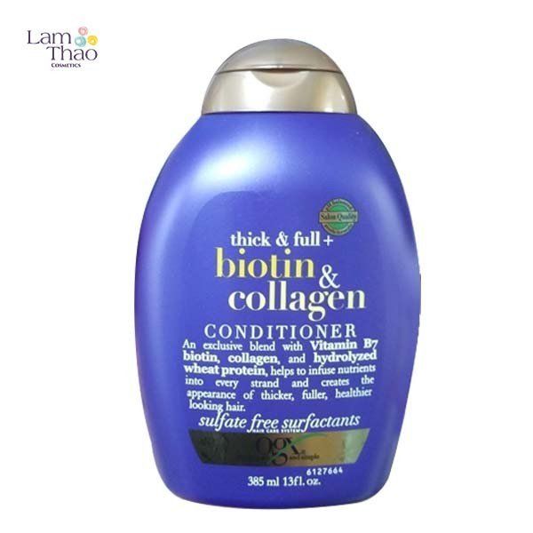 Dầu Xả Làm Dày Tóc OGX Biotin & Collagen Thick & Full + Biotin & Collagen Conditioner