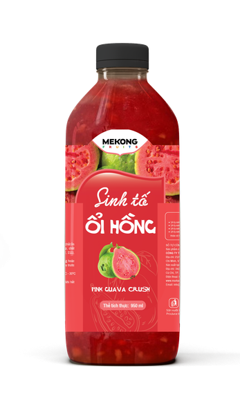  SINH TỐ TRÁI CÂY VỊ ỔI HỒNG - GANAFARM FRUIT CRUSH (950ML) 