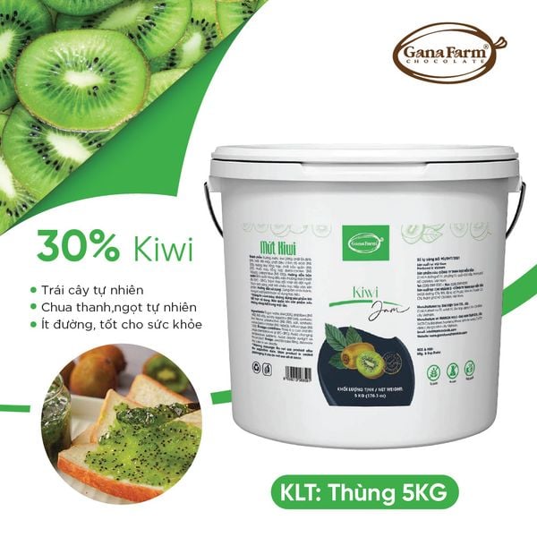  MỨT KIWI GANAFARM - KIWI JAM (5KG) 