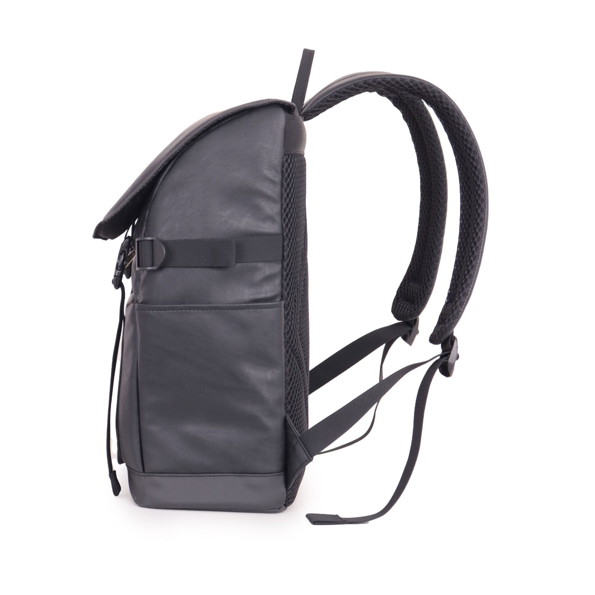  Urban Leather Backpack - Black Wrinkled 