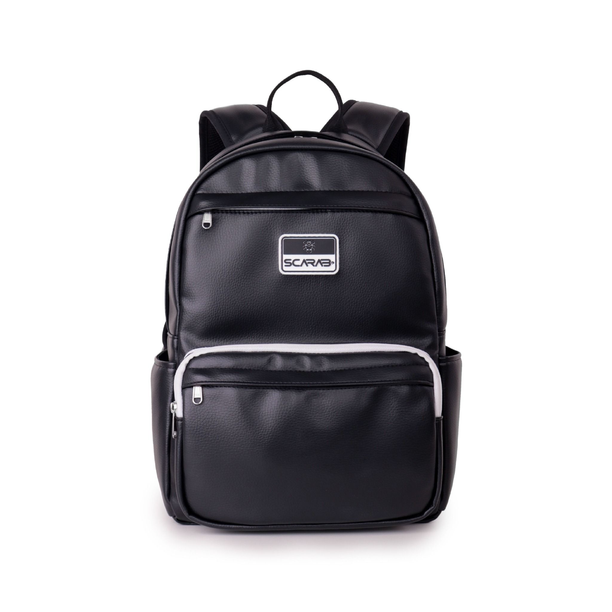  Multi Leather Backpack - Black 