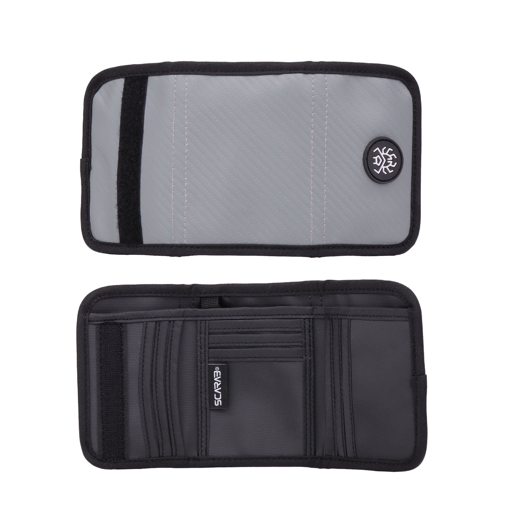  Scarab Trifold Wallet - Grey PVC 