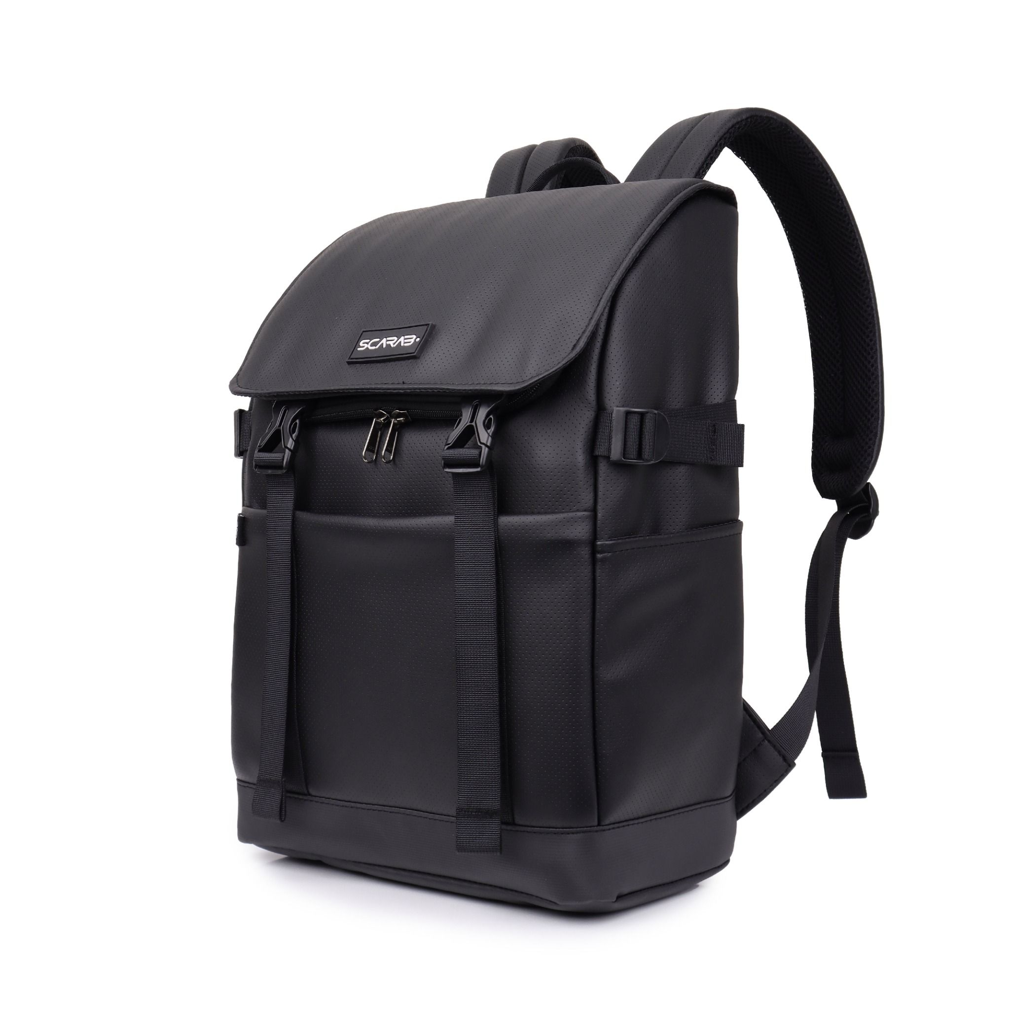  Urban Leather Backpack - Black 