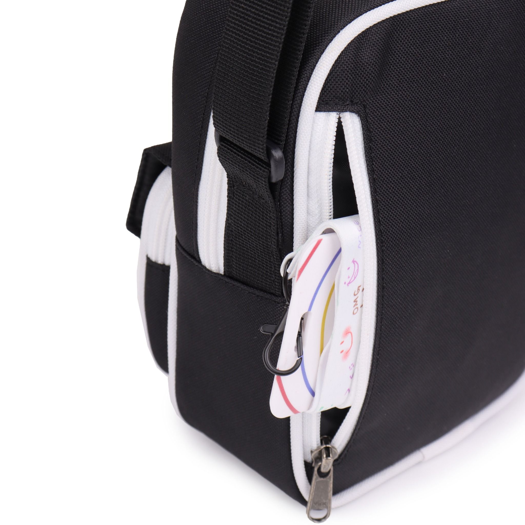  Scarab Daypack Shoulder Bag - Black White 
