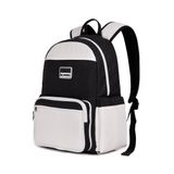  Multi Fabric Backpack - Black Beige 