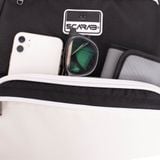  Multi Fabric Backpack - Black Beige 