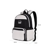  Multi Fabric Backpack - Black Beige 