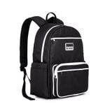  Multi Fabric Backpack - Black White 