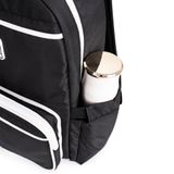  Multi Fabric Backpack - Black White 