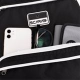  Multi Fabric Backpack - Black White 