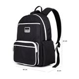  Multi Fabric Backpack - Black White 