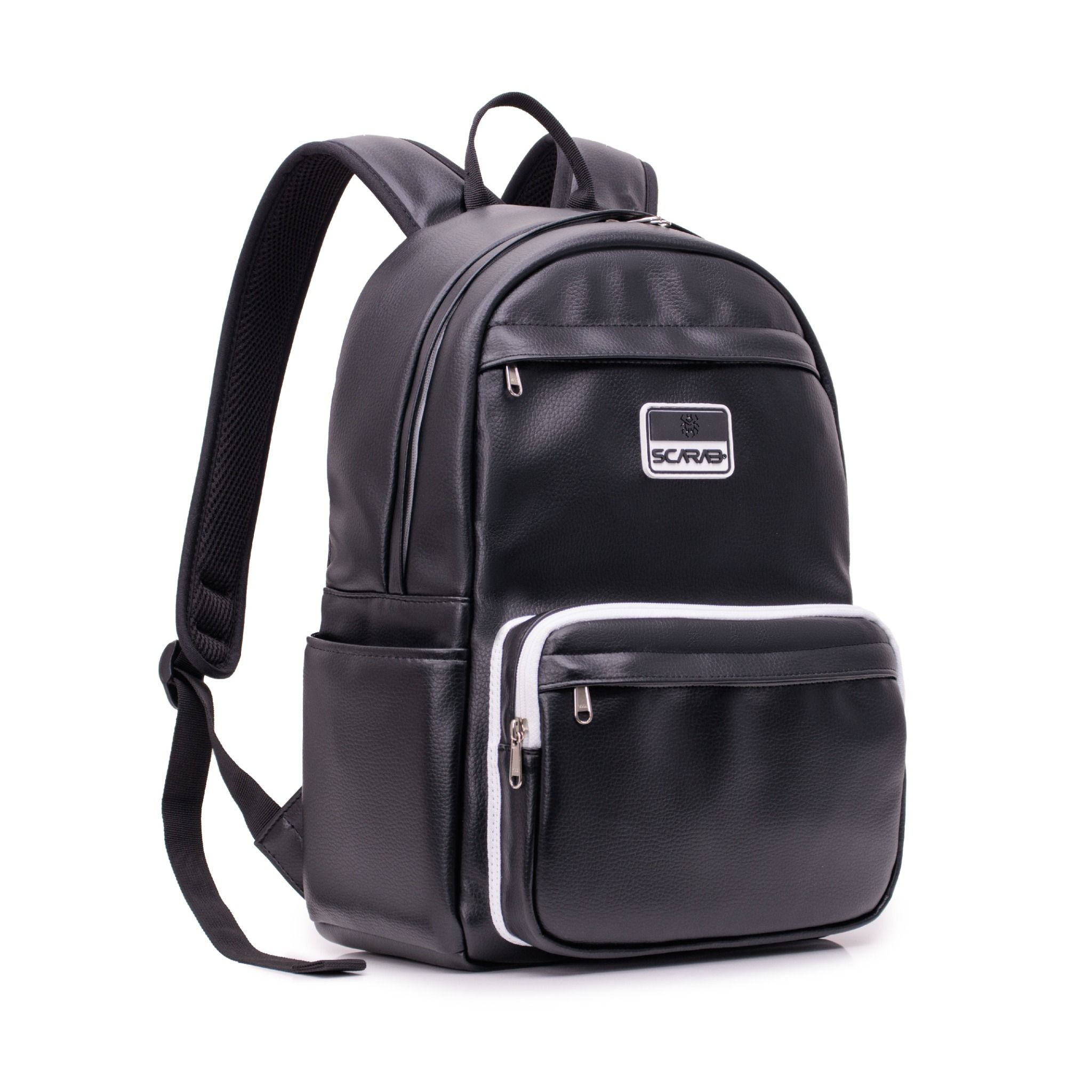  Multi Leather Backpack - Black 