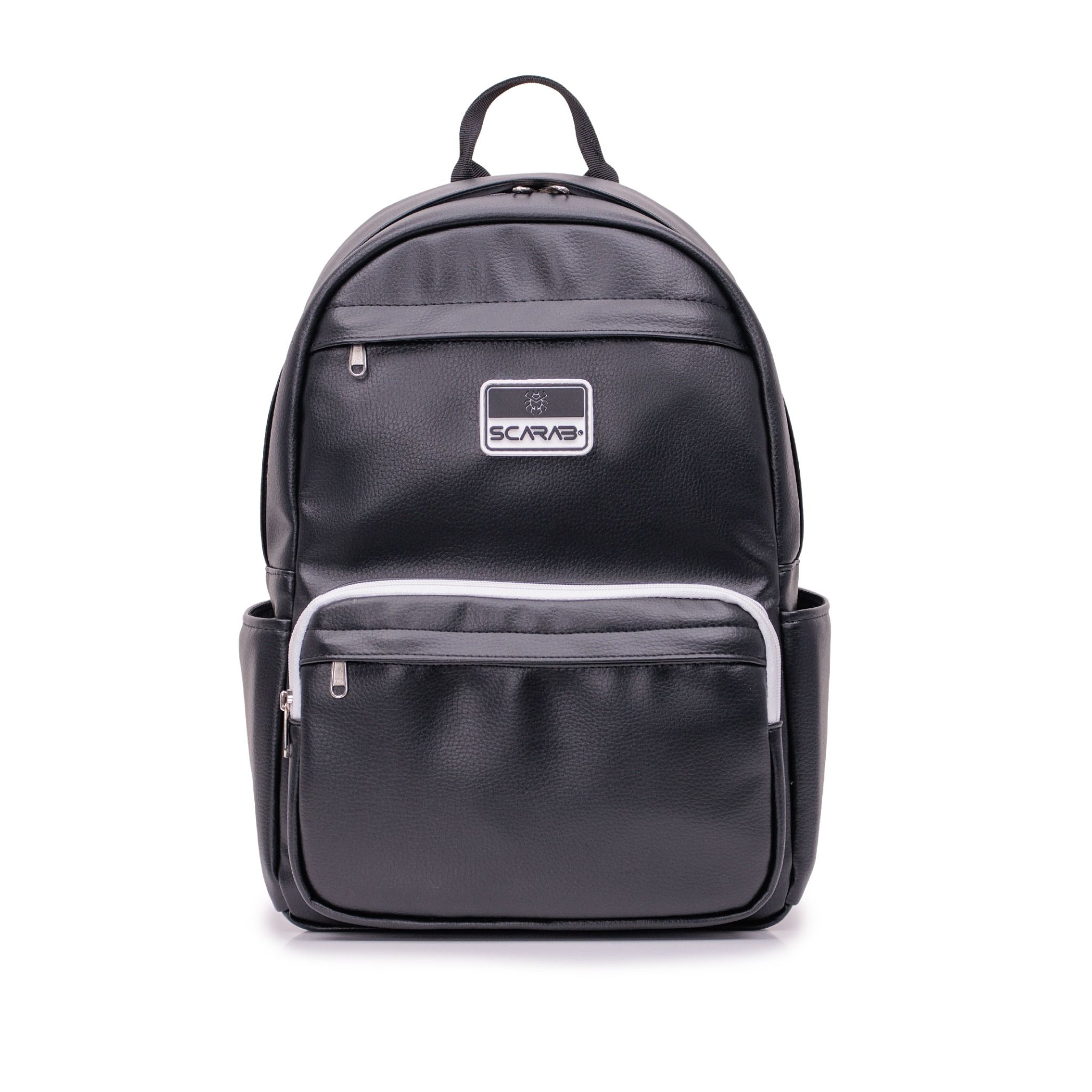  Multi Leather Backpack - Black 