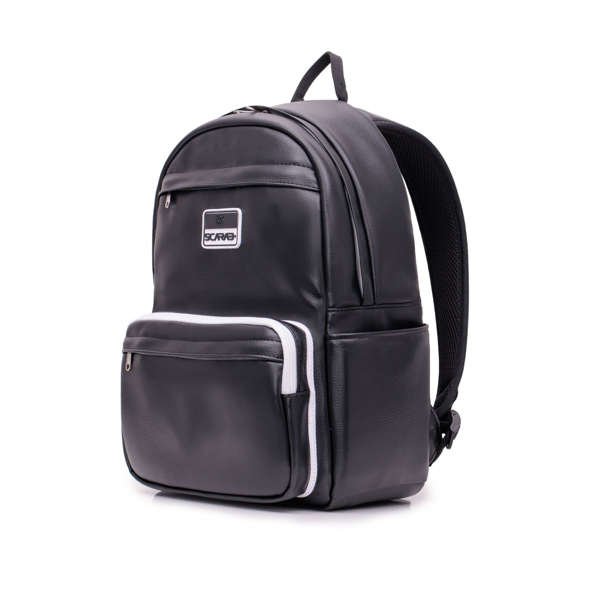  Multi Leather Backpack - Black 