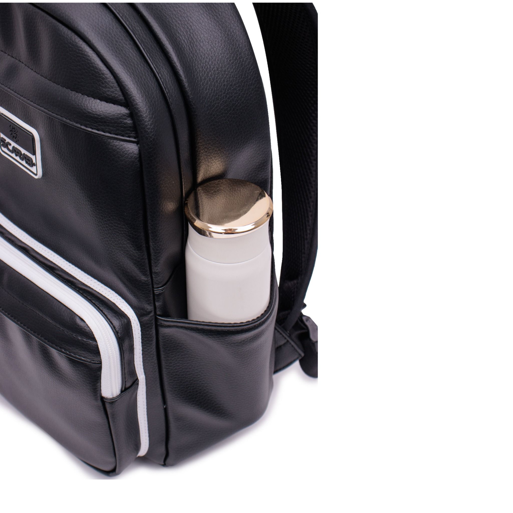  Multi Leather Backpack - Black 