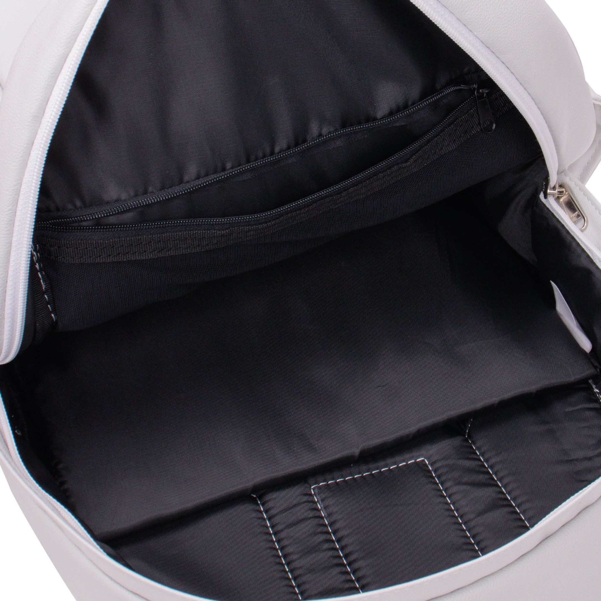  Multi Leather Backpack - Black 