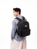  Multi Fabric Backpack - Black 