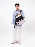  Multi Fabric Backpack - Pink 