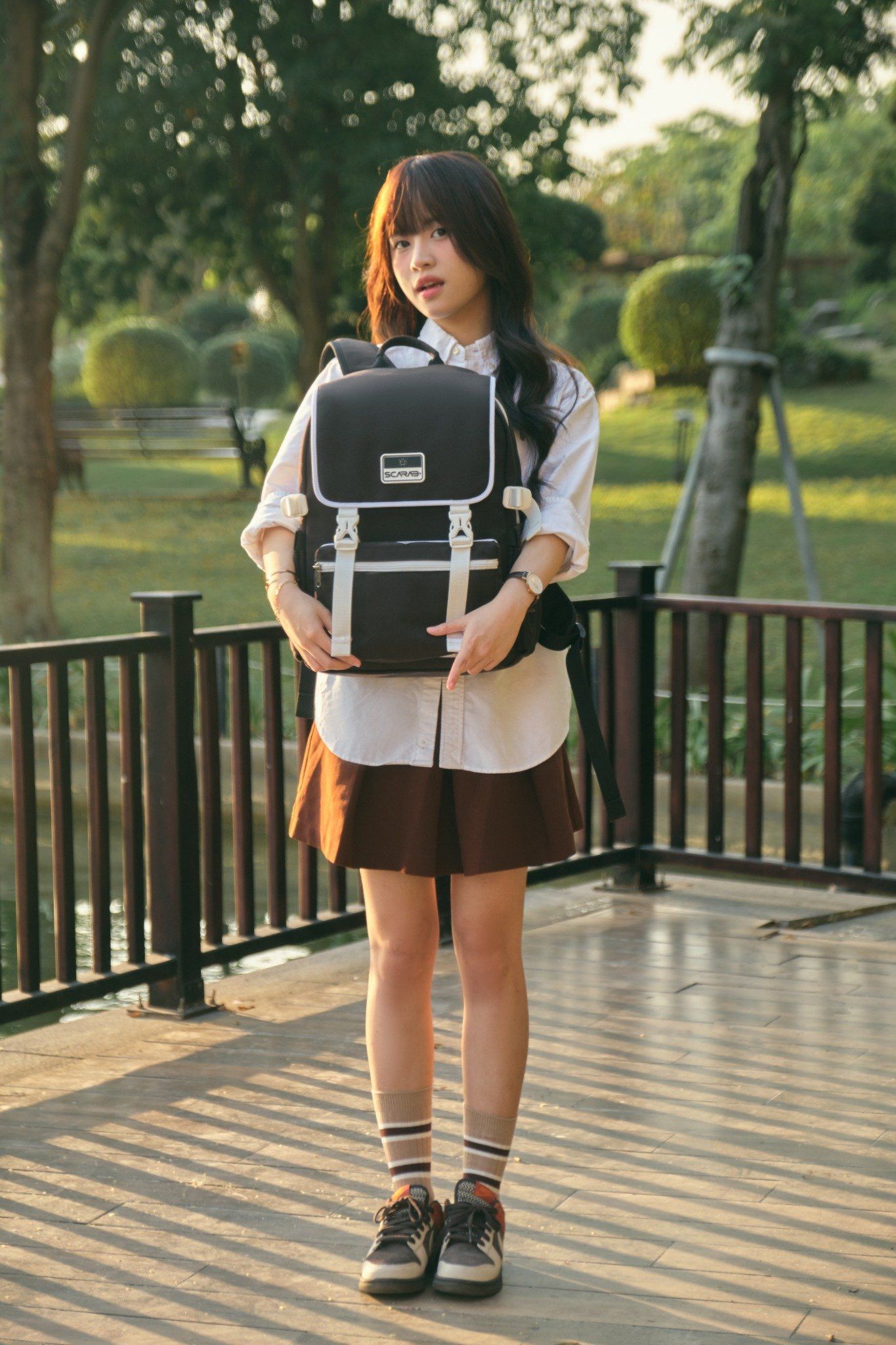  Classmate Backpack - Black White 