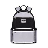  Multi Fabric Backpack - Black Beige 