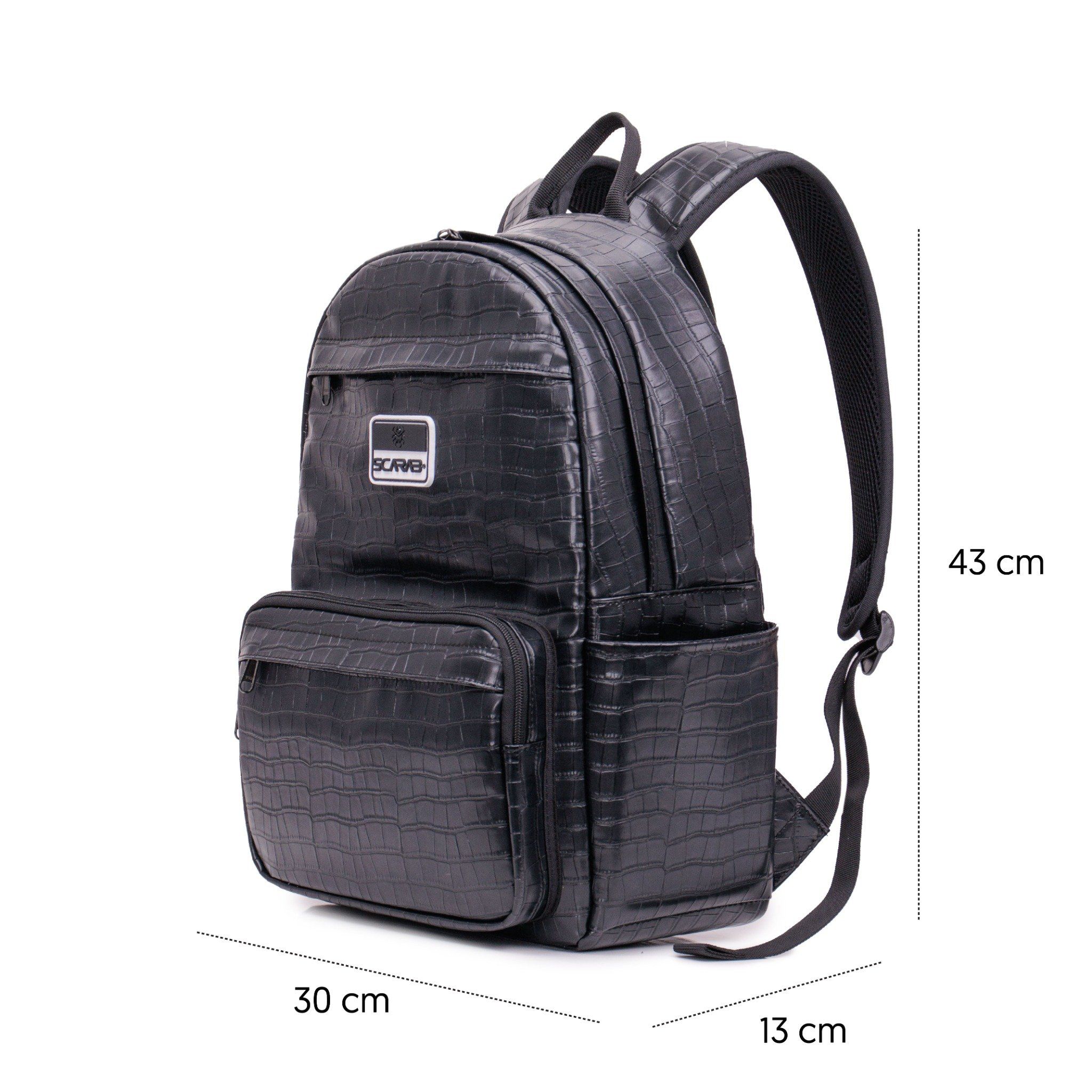  Multi Leather Backpack - Alligator 