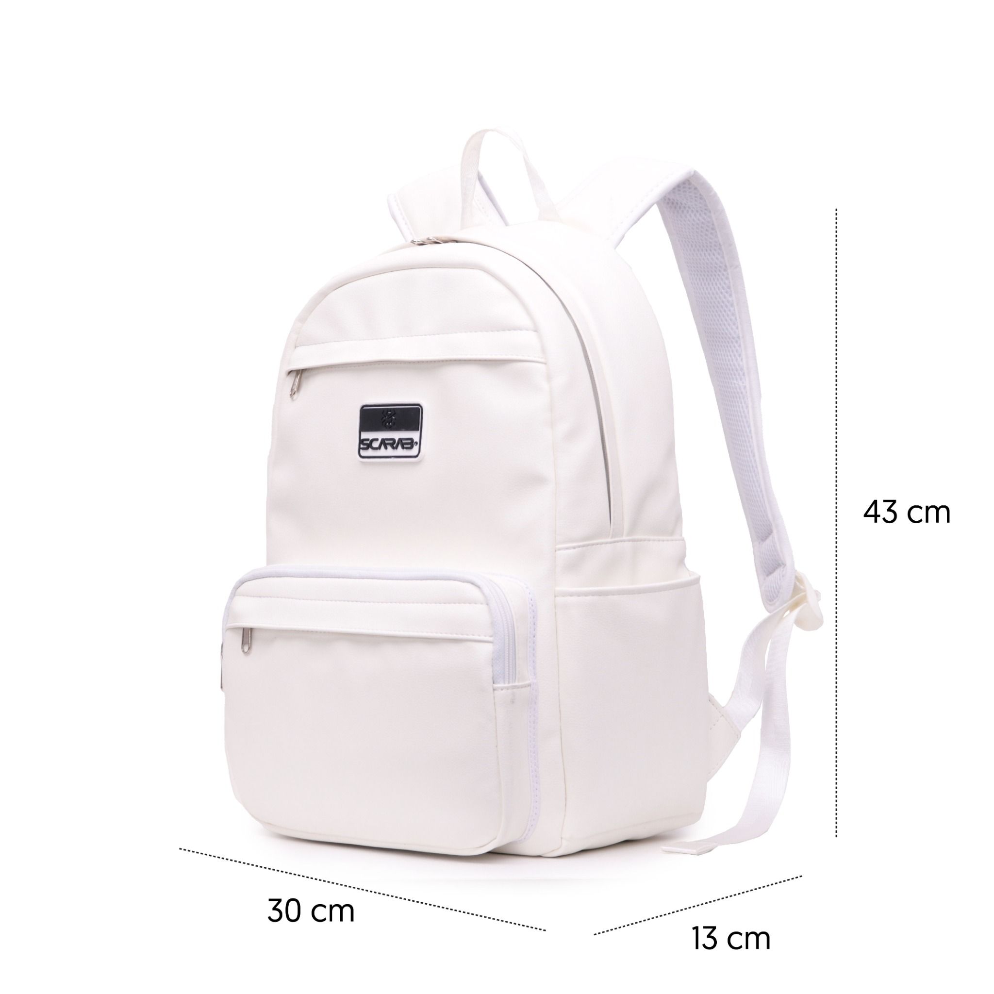  Multi Leather Backpack - White 