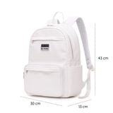  Multi Leather Backpack - White Dot 