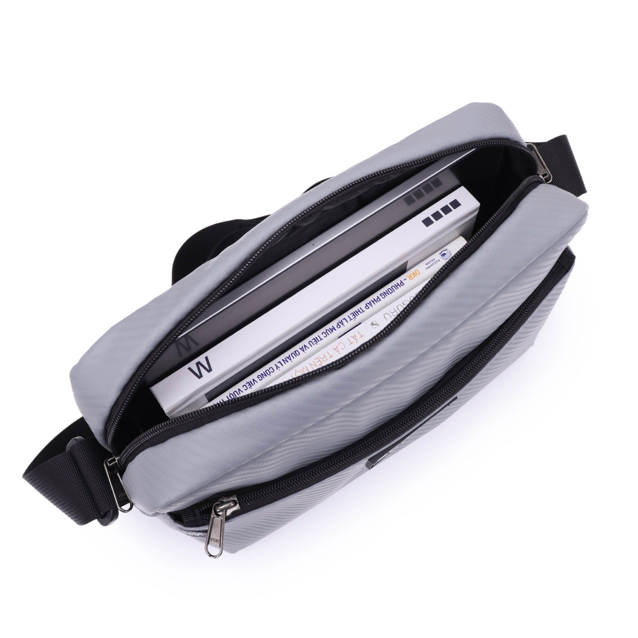  Plain Messenger Bag - Grey 