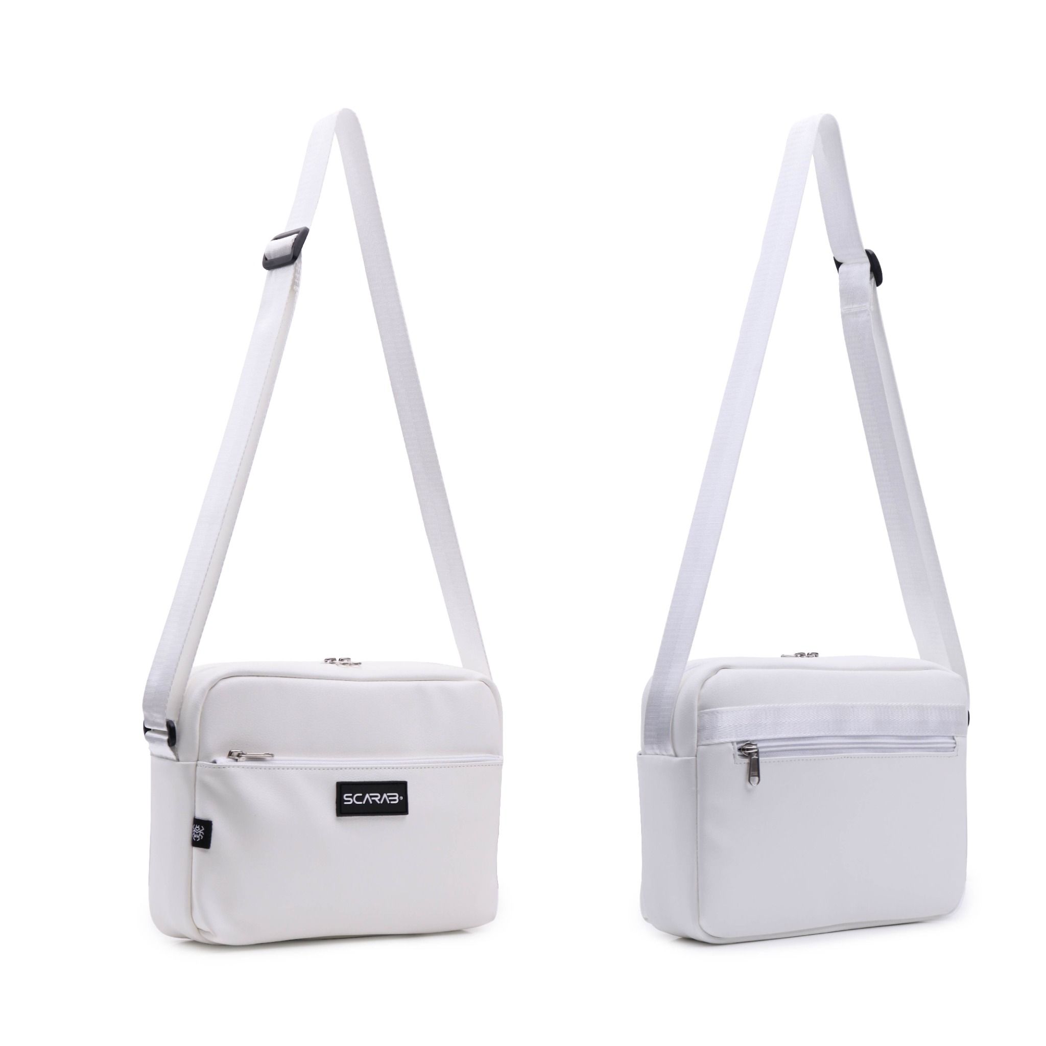  Plain Messenger Bag - White 