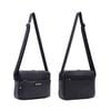  Plain Messenger Bag - Black PVC 