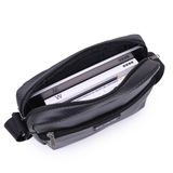  Plain Messenger Bag - Black PVC 
