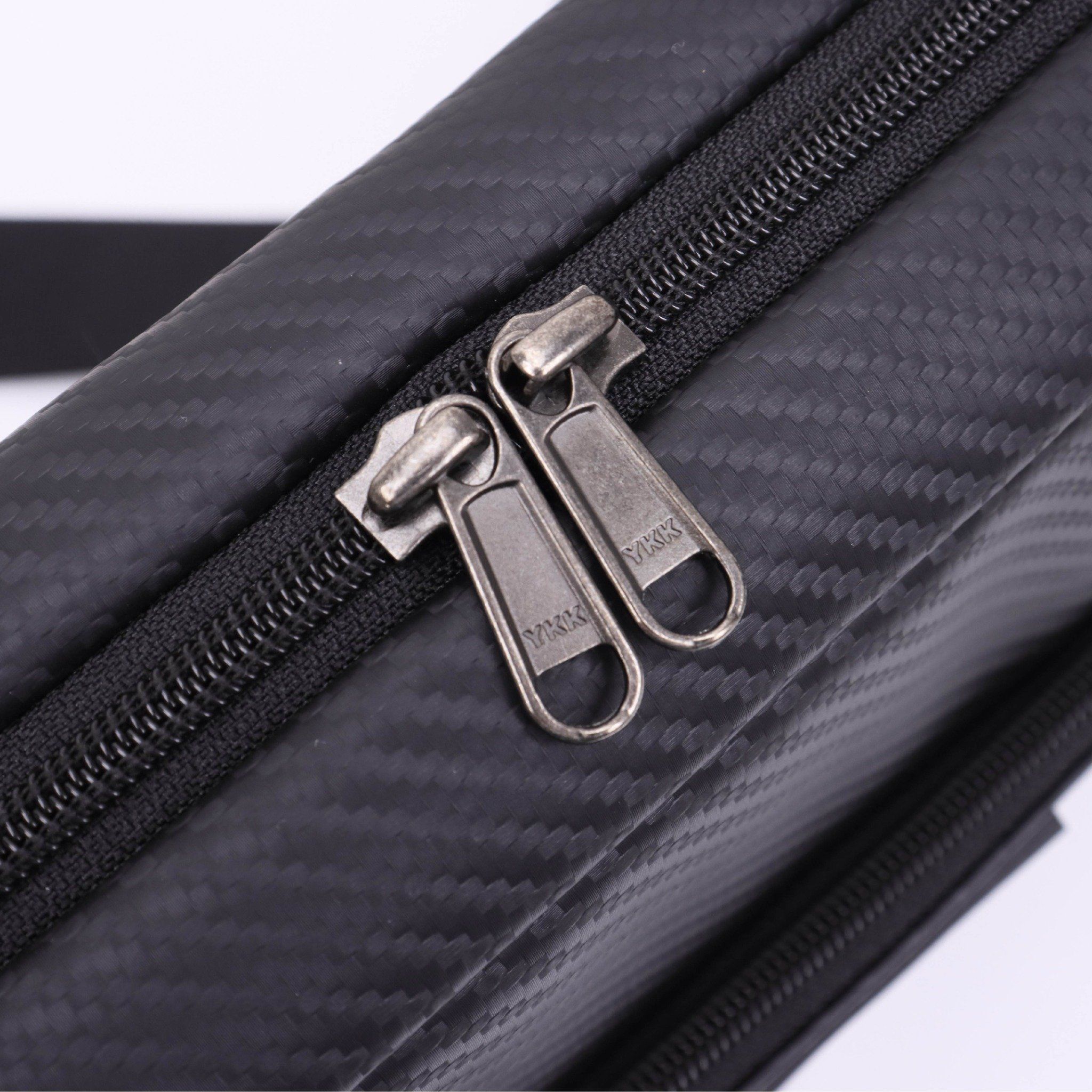  Plain Messenger Bag - Black PVC 