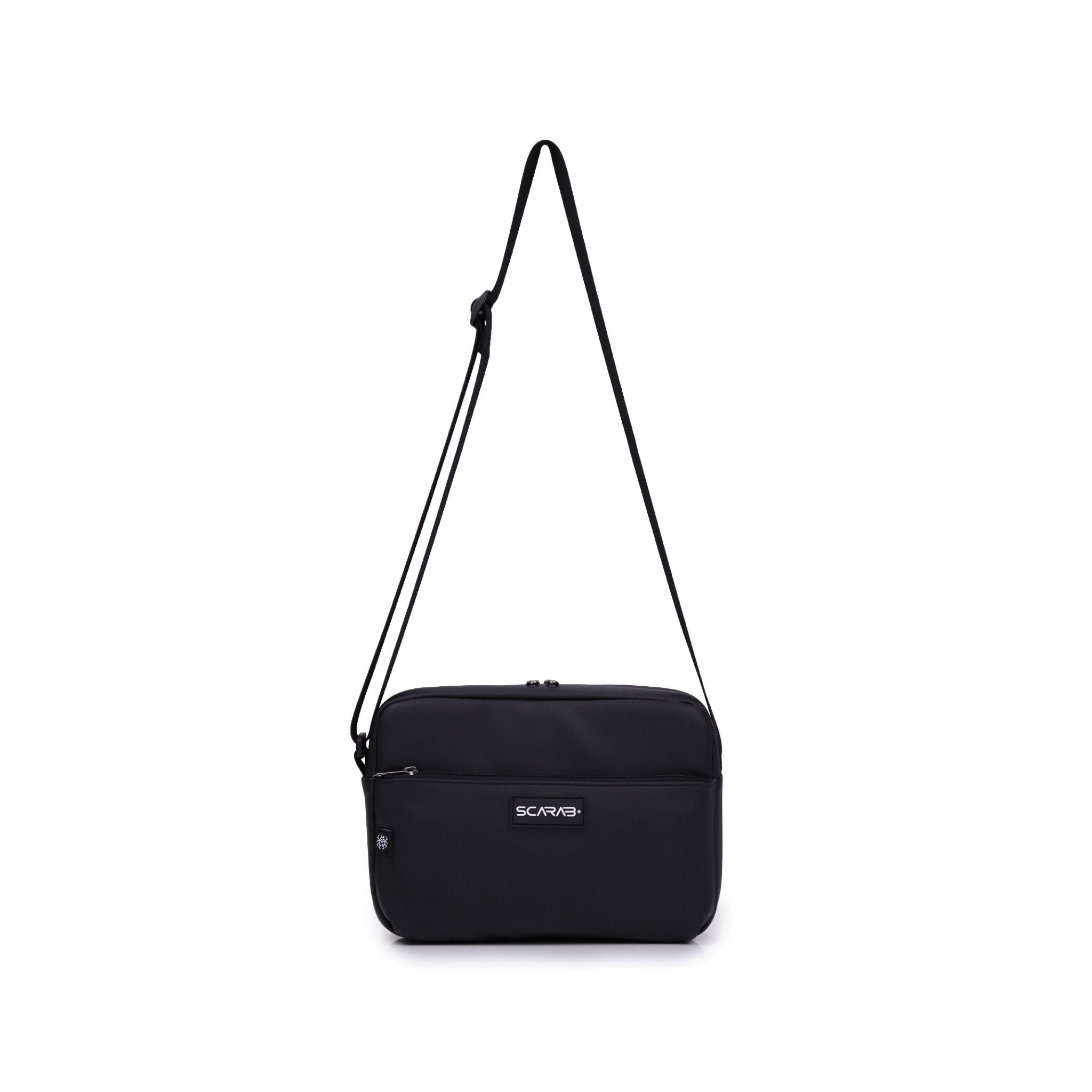  Plain Messenger Bag - Black Dot 