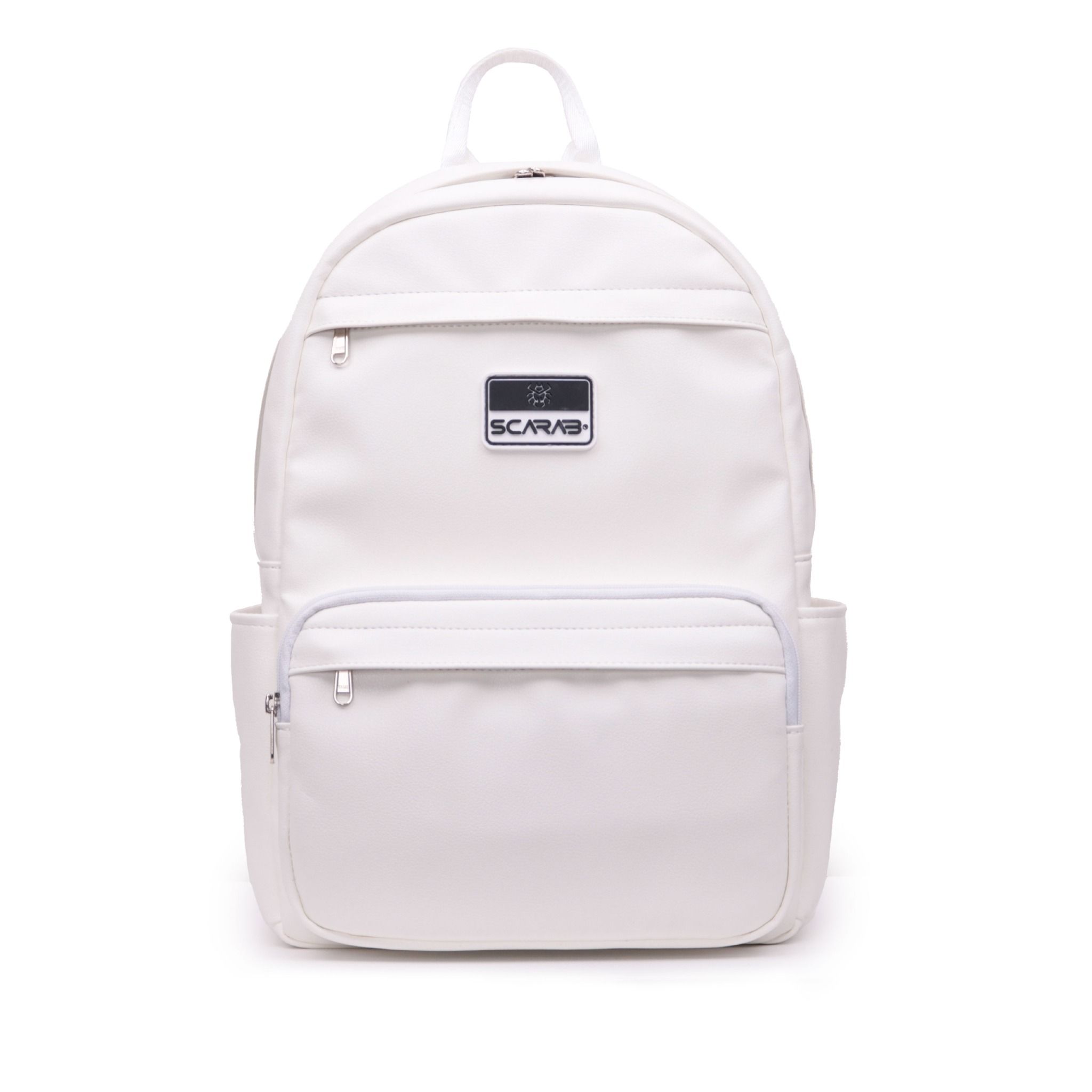  Multi Leather Backpack - White 