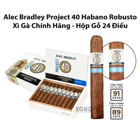 Cigar Alec Bradley Project 40 05.50 Habano Robusto - Xì Gà Chính Hãng