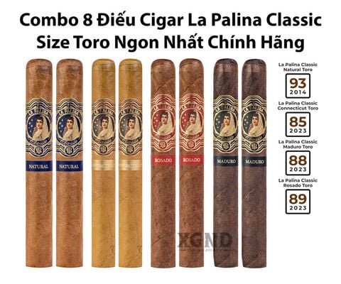 Combo 8 Điếu Cigar La Palina Classic Size Toro Ngon Nhất Chính Hãng