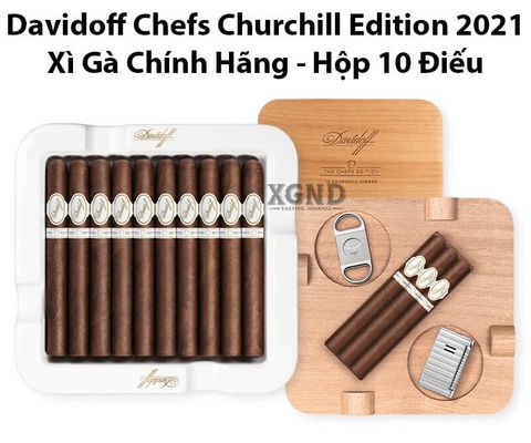 Cigar Davidoff Chefs Churchill Limited Edition 2021 - Xì Gà Chính Hãng - Hộp 10 Điếu