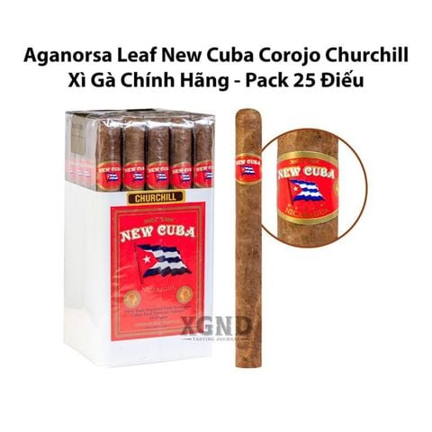 Cigar Aganorsa Leaf New Cuba Corojo Churchill - Xì Gà Chính Hãng