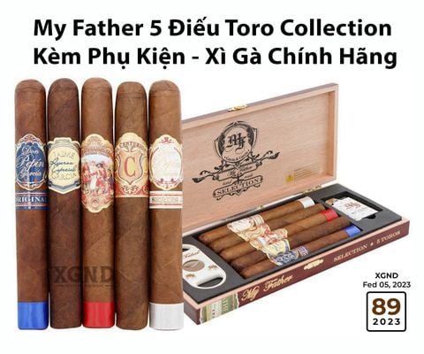 Cigar My Father 5 Điếu Toro Collection Kèm Phụ Kiện - Xì Gà Chính Hãng