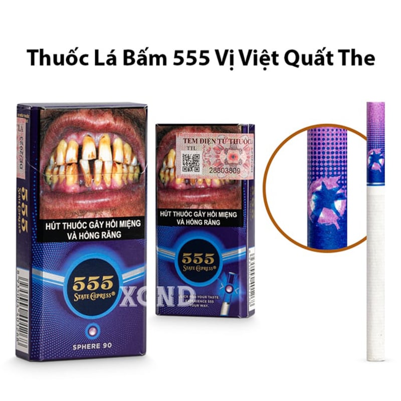 Thuốc Lá 555 State Express Sphere 90 - Thuốc Lá Bấm Việt Quất