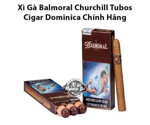 Cigar Balmoral Churchill Tubos - Xì Gà Dominica Chính hãng
