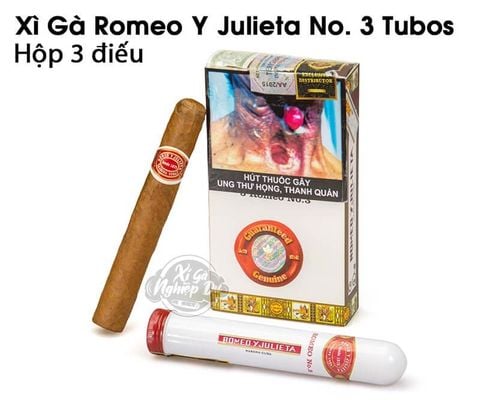 Cigar Romeo Y Julieta No 3 Tubos - Xì Gà Cuba Chính Hãng