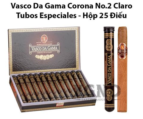 Cigar Vasco da Gama Corona No 2 Claro Tubos Especiales Chính Hãng