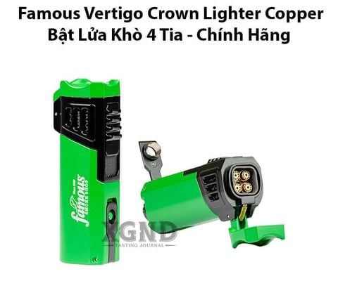 Bật Lửa Khò 4 Tia Famous Vertigo Crown Lighter Copper Chính Hãng