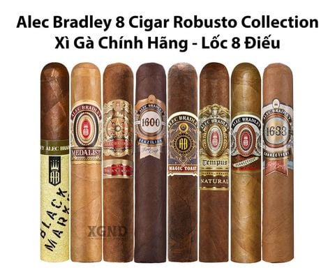 Cigar Alec Bradley 8 Cigar Family Robusto Collection - Lốc 8 Điếu Xì Gà Chính Hãng