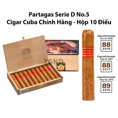 Cigar Cuba Partagas Serie D No 5 - Xì Gà Cuba Chính Hãng