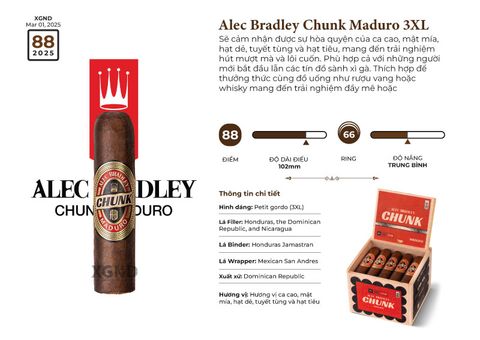 Cigar Alec Bradley Chunk Maduro 3XL - Xì Gà Chính Hãng