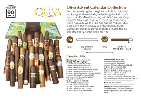 Cigar Oliva Advent Calendar Collection - Xì Gà Chính Hãng
