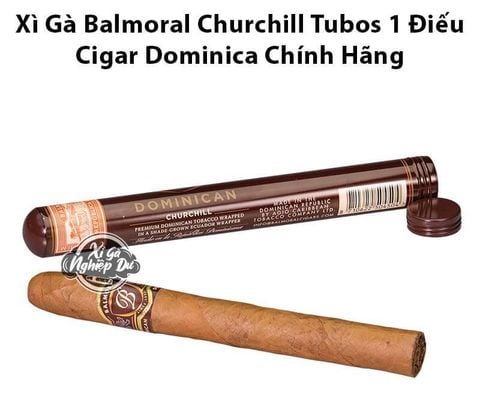 Cigar Balmoral Churchill Tubos - Xì Gà Dominica Chính hãng