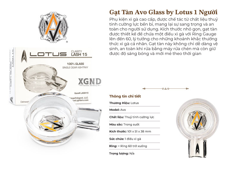Gạt Tàn Avo Glass by Lotus